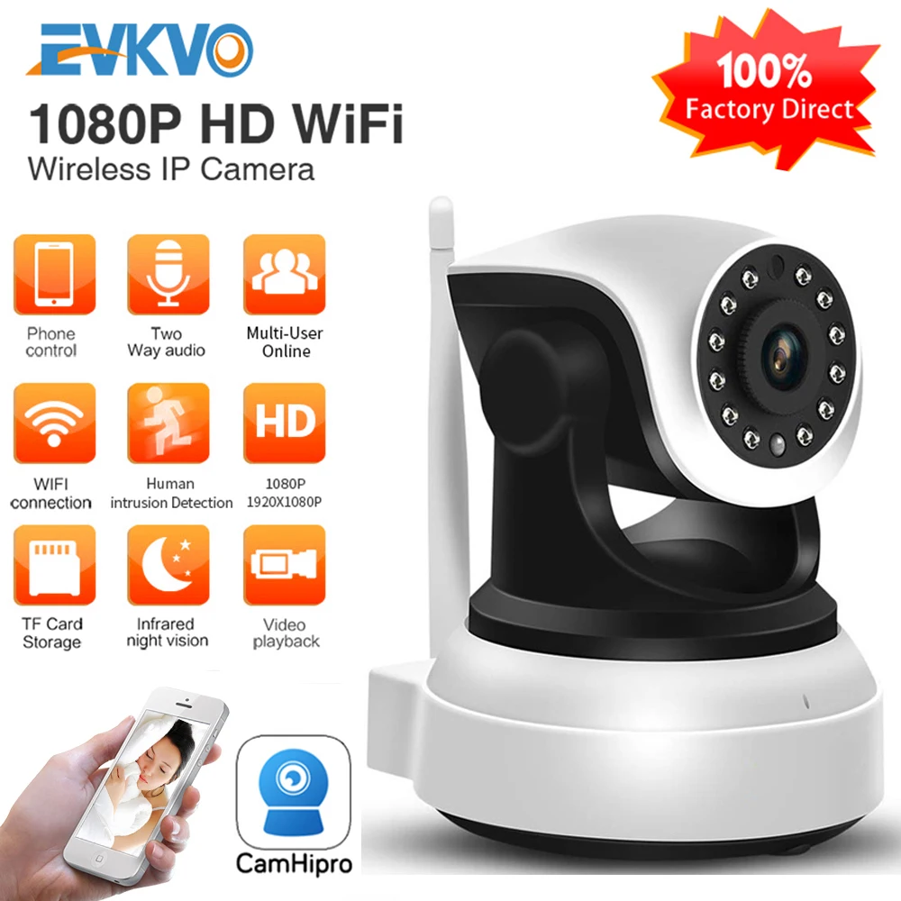 1080P HD Беспроводной ip камера видеонаблюдения с поддержкой Wi Камера Fi двусторонняя