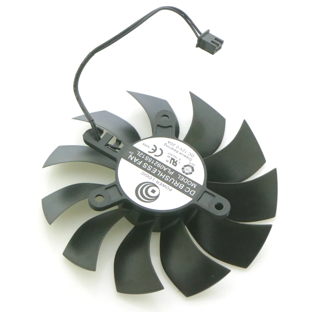 Бесплатная доставка PLA09215S12L 12В 0.20A 86 мм 2Pin для EVGA GTX1050 Графическая карта VGA