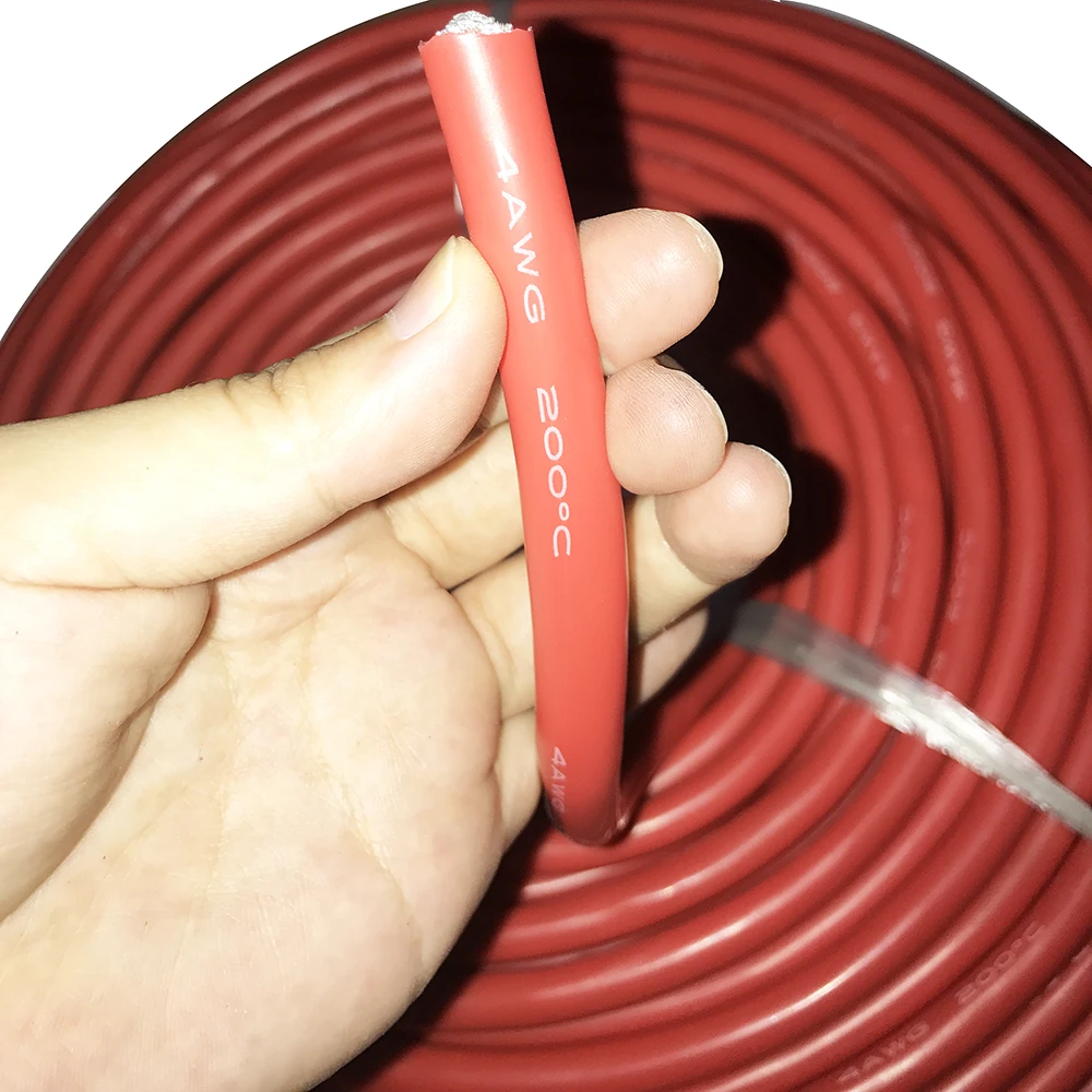 Силиконовый провод 4AWG 6 7 8 AWG для упаковки литиевых батарей 12 16 25 квадратный шнур