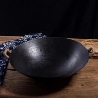 zhensanhuan handmade cast iron wok no coating no painting healthy long lasting
