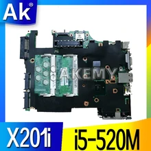 MB For Lenovo ThinkPad X201 X201i notebook motherboard FRU 63Y2062 CPU i5-520M QM57 DDR3 100% test work