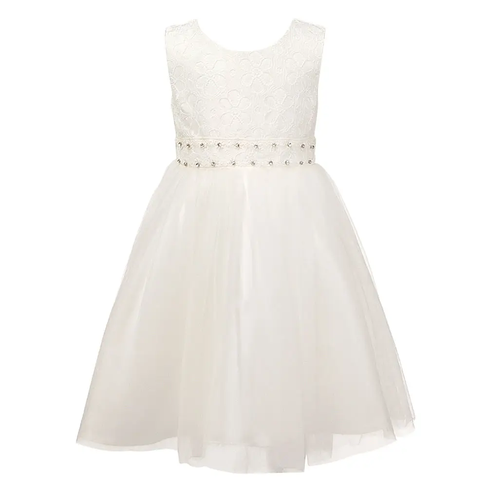 Распродажа! Платья для девочек держащих букет невесты белого цвета без рукавов