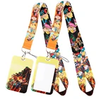 LT1060 90-х аниме шнурок для ключей, шейный ремешок, шнурок, держатель для карт, ID, брелок, веревка, брелки, аксессуары