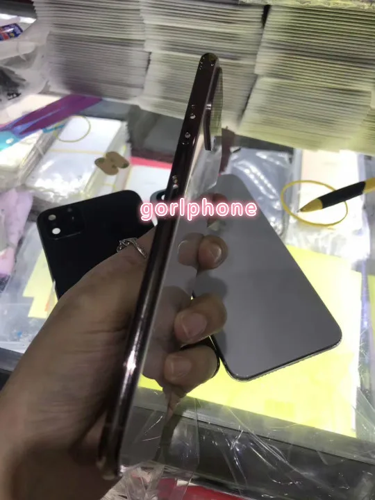Идеальное качество 24k зеркало золотое шасси задняя дверь для iphone X xs max для iphone 11 pro Стиль батарея промежуточный корпус
