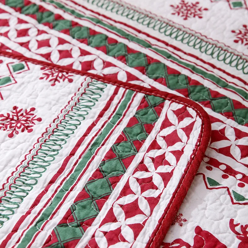 Комплект хлопкового стеганого одеяла CHAUSUB 3 шт. покрывало на кровать с