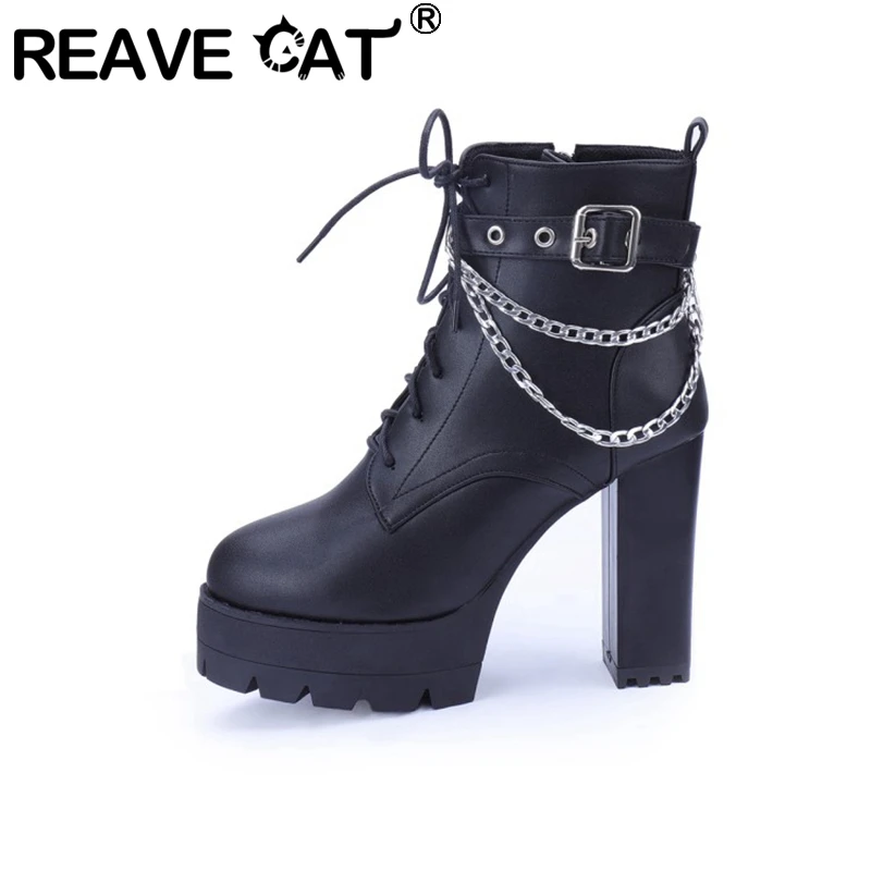 Женские байкерские ботильоны REAVE CAT 