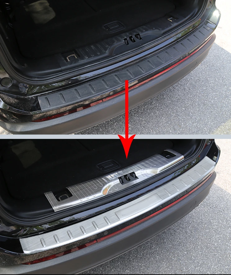 

1pc for ford EDGE 2015-2018 Trunk Rear guard plate threshold Stainless steel