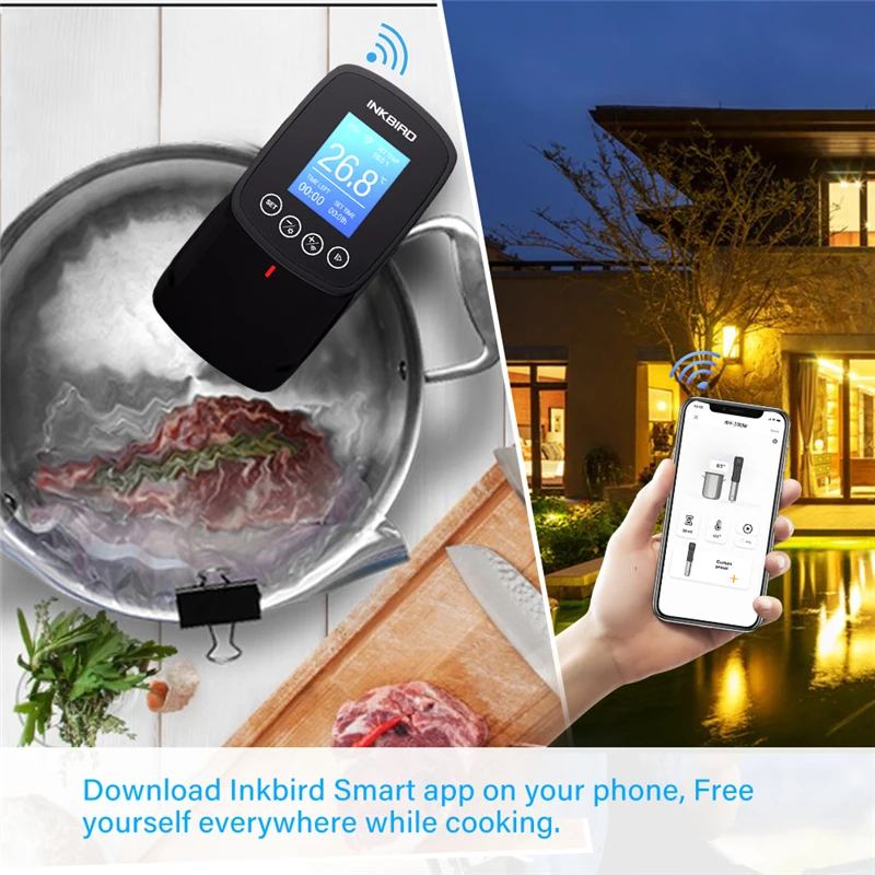 INKBIRD 220 В кухонное кулинарное устройство WIFI Sous Vide медленная Варка Прочный