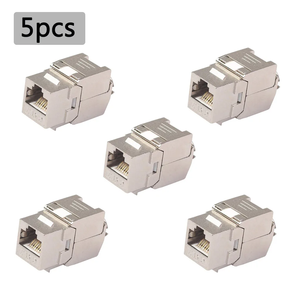 Сетевой модуль RJ45 Cat6 Cat7 Keystone Jack 5 шт. с полной защитой на 360 градусов разъем для