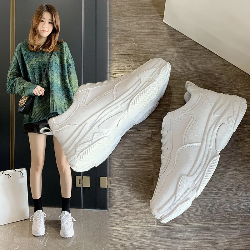 

Daddy shoes fashion 2022 spring and autumn new student Korean sports shoes fashion casual shoes platform white shoes