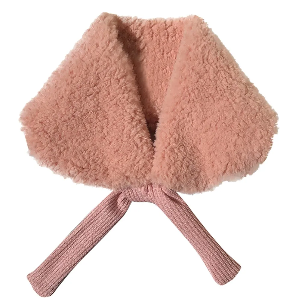 Модный винтажный женский зимний шарф из искусственного меха кольцо однотонная