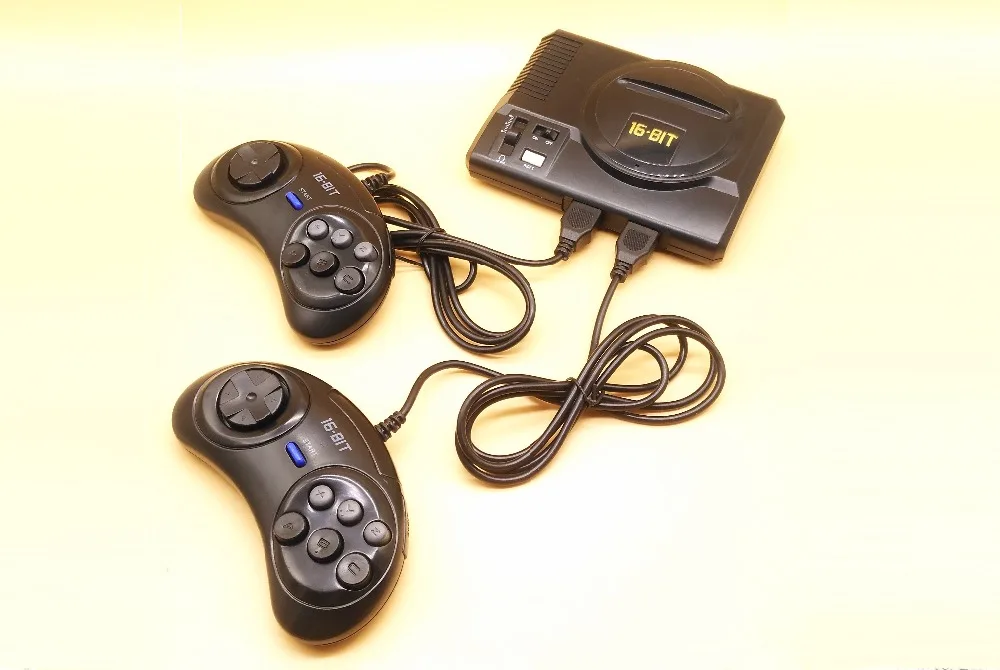 Новинка Ретро Мини ТВ Видео игровая консоль для sega MegaDrive 16 бит игры с 208 различных встроенных игр два геймпада AV Out