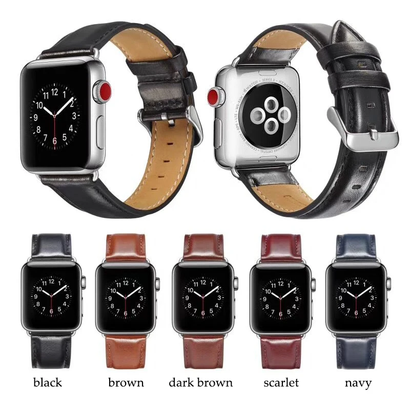 

Кожаный ремешок для часов UTHAI P78 для Apple Watch Series 5/2/1 38 мм 40 мм ремешок для часов iwatch 4 42 мм 44 мм