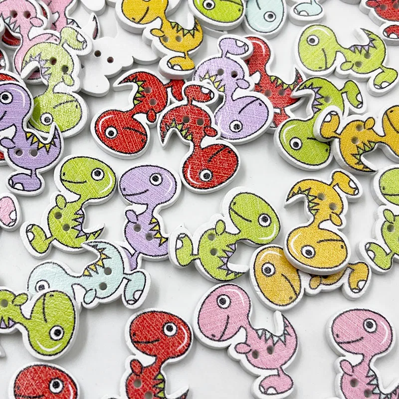 25/50/100 шт., деревянные пуговицы для детей