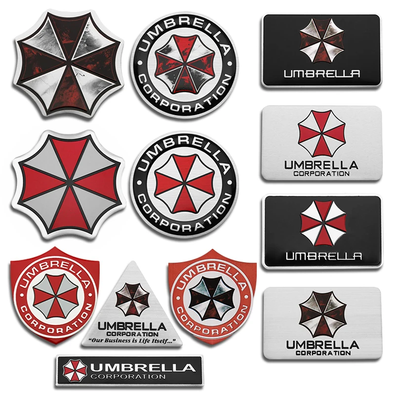 

Car Styling 3D Umbrella Corporation Colorful Car Sticker and Decal Emblem Decorations Badge Auto Accessories Decal PVC12x3cm