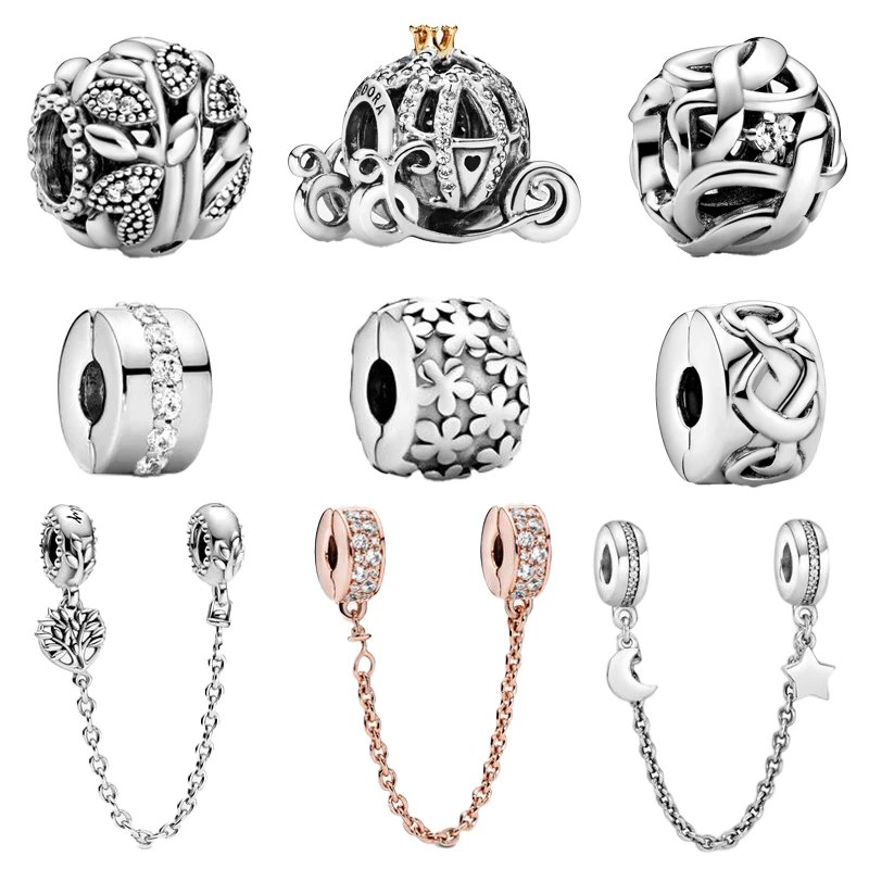 

Цепочка-шарм Женская из серебра корона из розового золота пробы, с форменным сердцем, для изготовления ювелирных изделий, 925