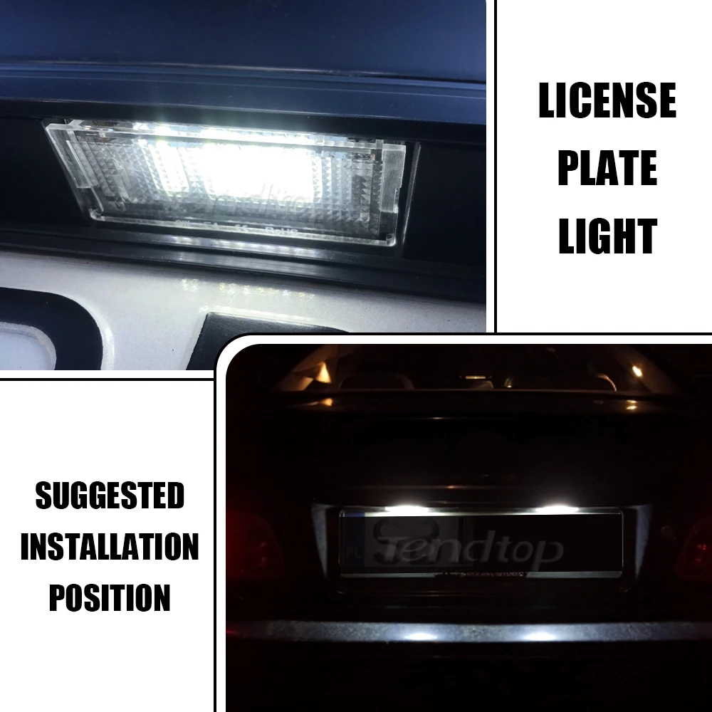 2 шт. светодиодная лампа освещения номерного знака Canbus для BMW E46 3er 4D 1998 1999 2000 2001 2002