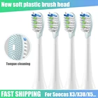 Новая сменная насадка для зубной щетки Soocas X1 X3U X5 V1 Sonic электрическая зубная щетка Dupont мягкая щетина насадка для чистки языка