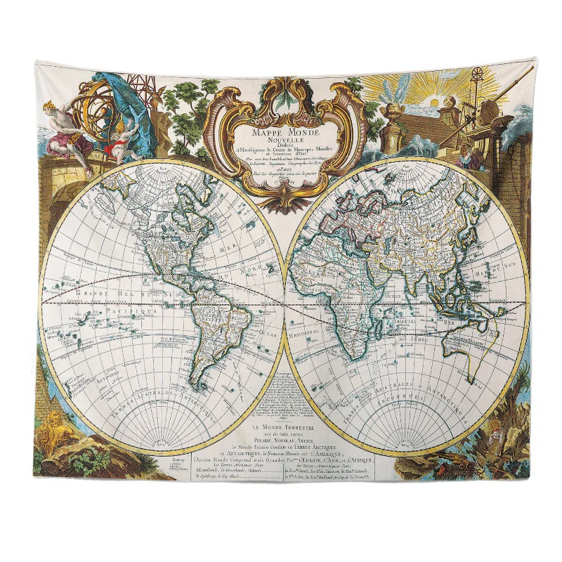 

mandala blanket world map tapestry vintage psychedelic wall hanging carpet polyester fabric trippy tapestry
