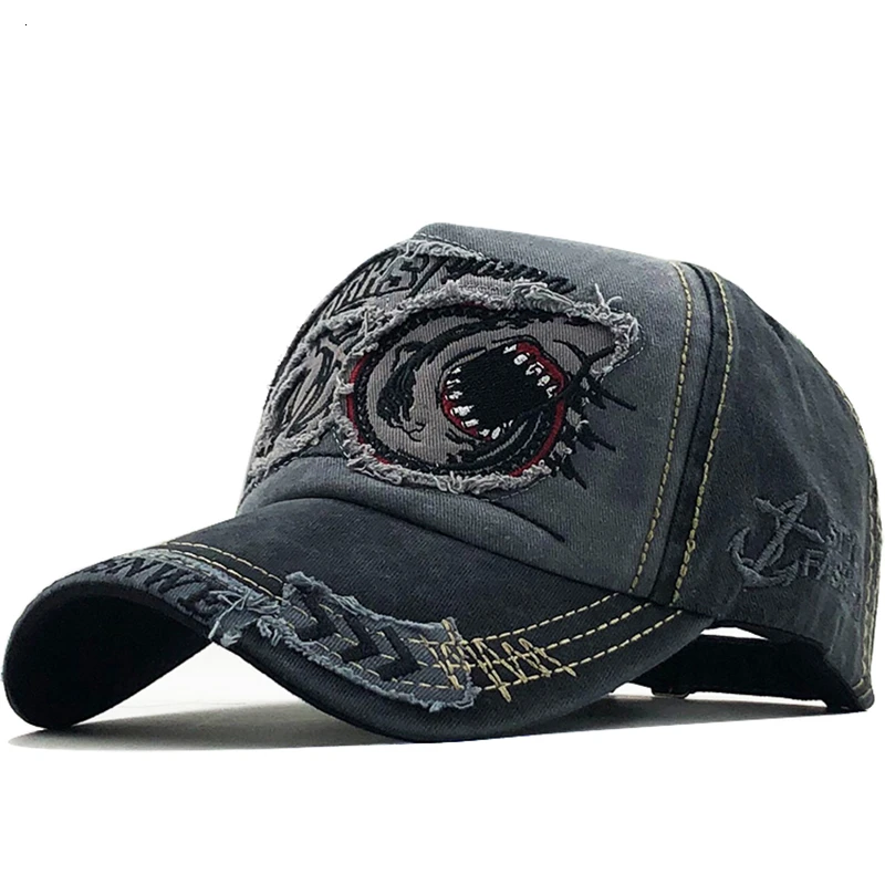 

Wholesale Cotton Men Baseball Cap Snapback Hat Shark Embroidery Bone Caps Gorras Casual Casquette Hats 150PCS/lot