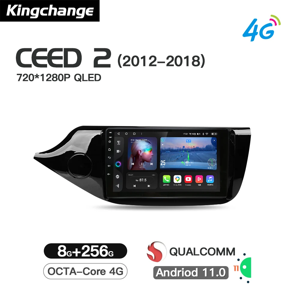 

Kingchange Android 11 Car Multimedia Player For KIA CEED JD Cee'd 2012-2018 Radio Stereo GPS Octa-Core Navigation