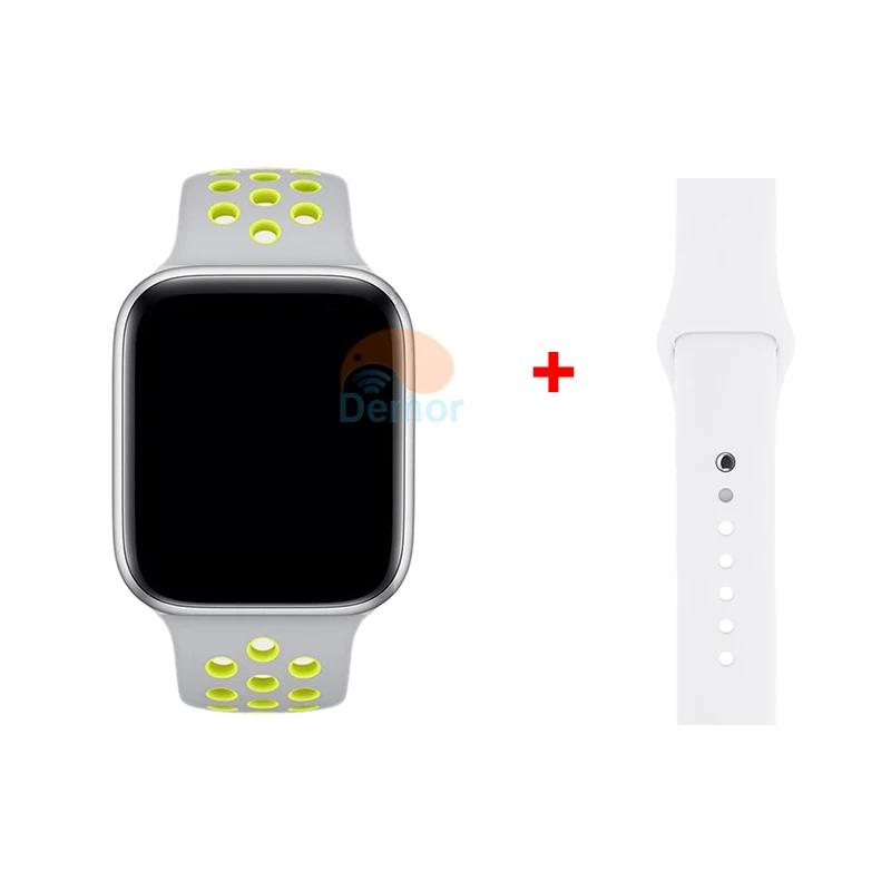 DEMOR IWO 11 gps умные часы серии 5 44 мм монитор сердечного ритма MTK2503 спортивные умные часы для Apple iOS 9 iPhone 10 X Android телефон - Цвет: Grey Yellow