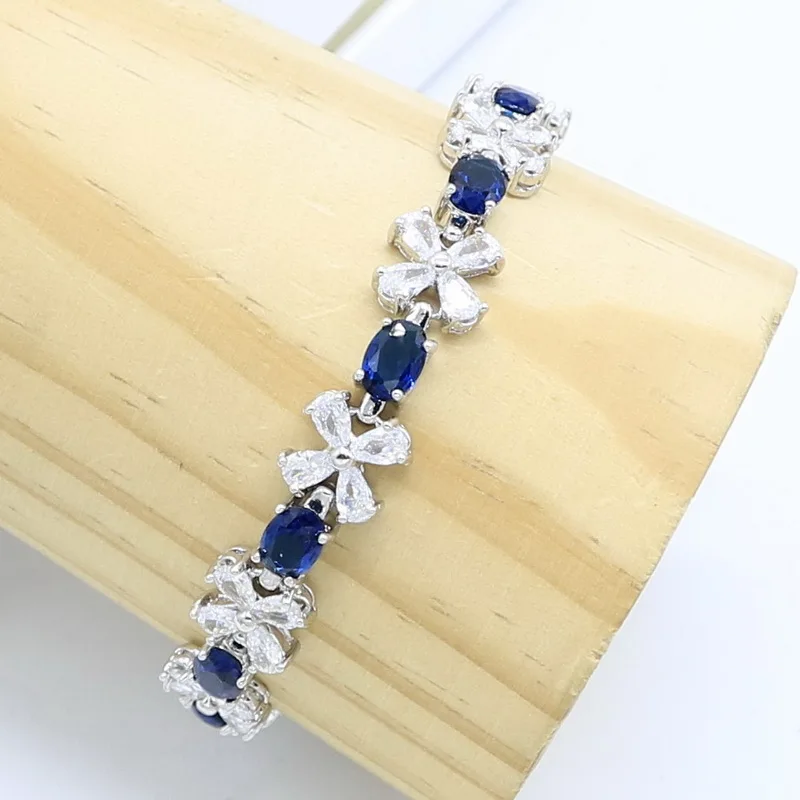 Комплект из колье серёг кольца и браслета с фианитом | Украшения аксессуары