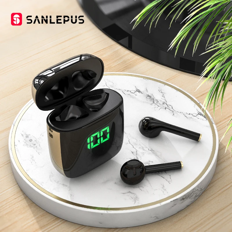 Светодиодные наушники SANLEPUS TWS беспроводные Bluetooth стерео гарнитура с беспроводной