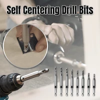 8pcs self centering drill bits hinge hardware drill bit set door window hinge twist wood diy drill bit hole puncher tool