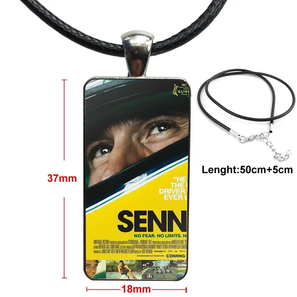 Ayrton Senna модное ожерелье ручной работы Прямоугольная форма колье ювелирные