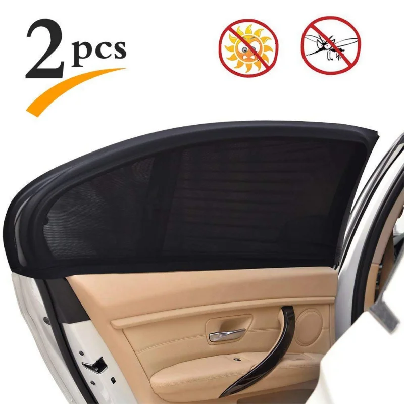 

New 2Pcs car window sunshade Cover Side window parasol car sun shade Summer Sunscreen anti-mosquito for sun car Mesh Sun Visor