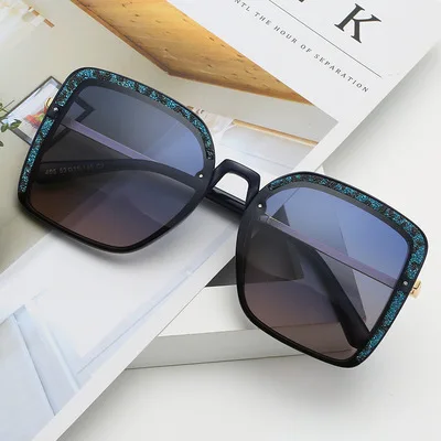 

Polarized Sunglasses For Men And Women Square Sunglasses Color Frame Street Photography Europe And America 2021 New Trend