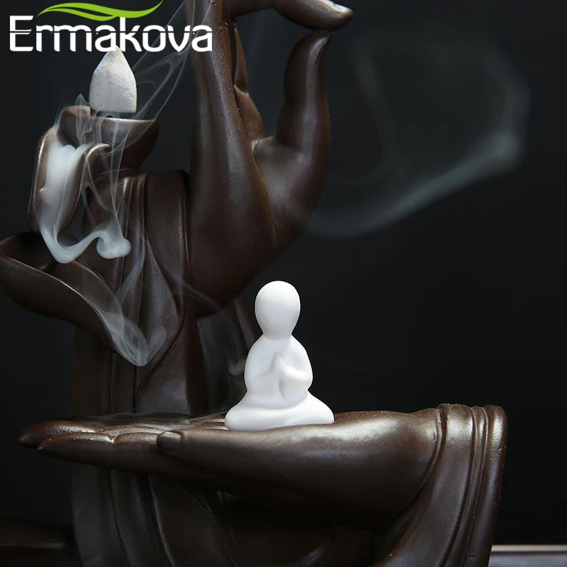 ERMAKOVA ручной цветок палочка ладан горелка керамический обратный поток лотоса ладан держатель ароматерапия украшения дома и офиса подарок