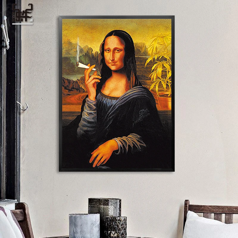 Настенный художественный плакат на холсте в виде пародия дадагаизма картина для