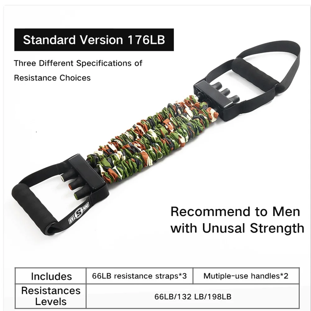 

Latex Chest Expander Pull Stretcher Elastic Bands Adjustable Chest Expander for Home Gym Muscle Training Exerciser