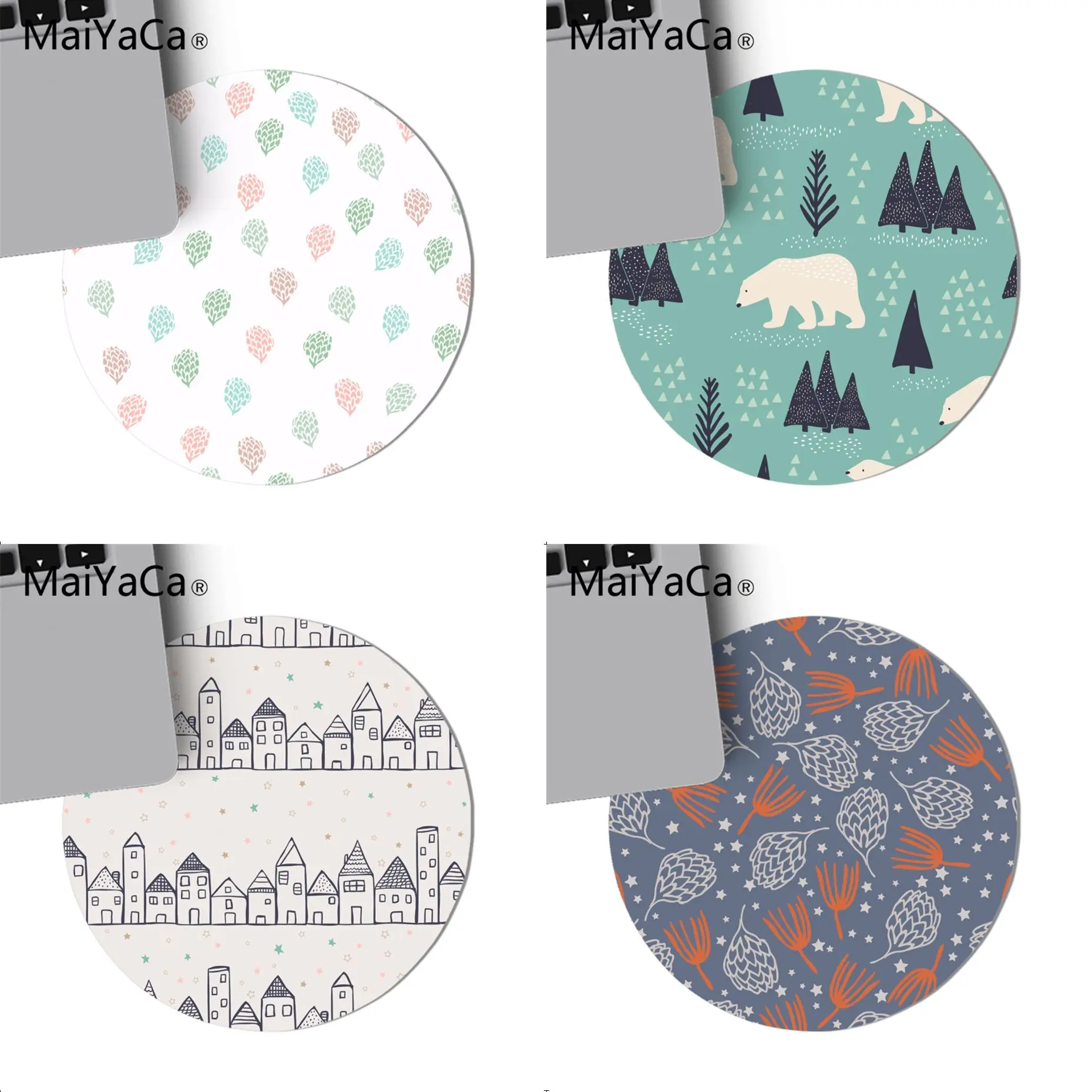 

MaiYaCa Нескользящие штука, милое нижнее белье клавиатура с узором игровой Мышь колодки игровой Мышь коврик для портативных ПК Тетрадь 20x20 см г...