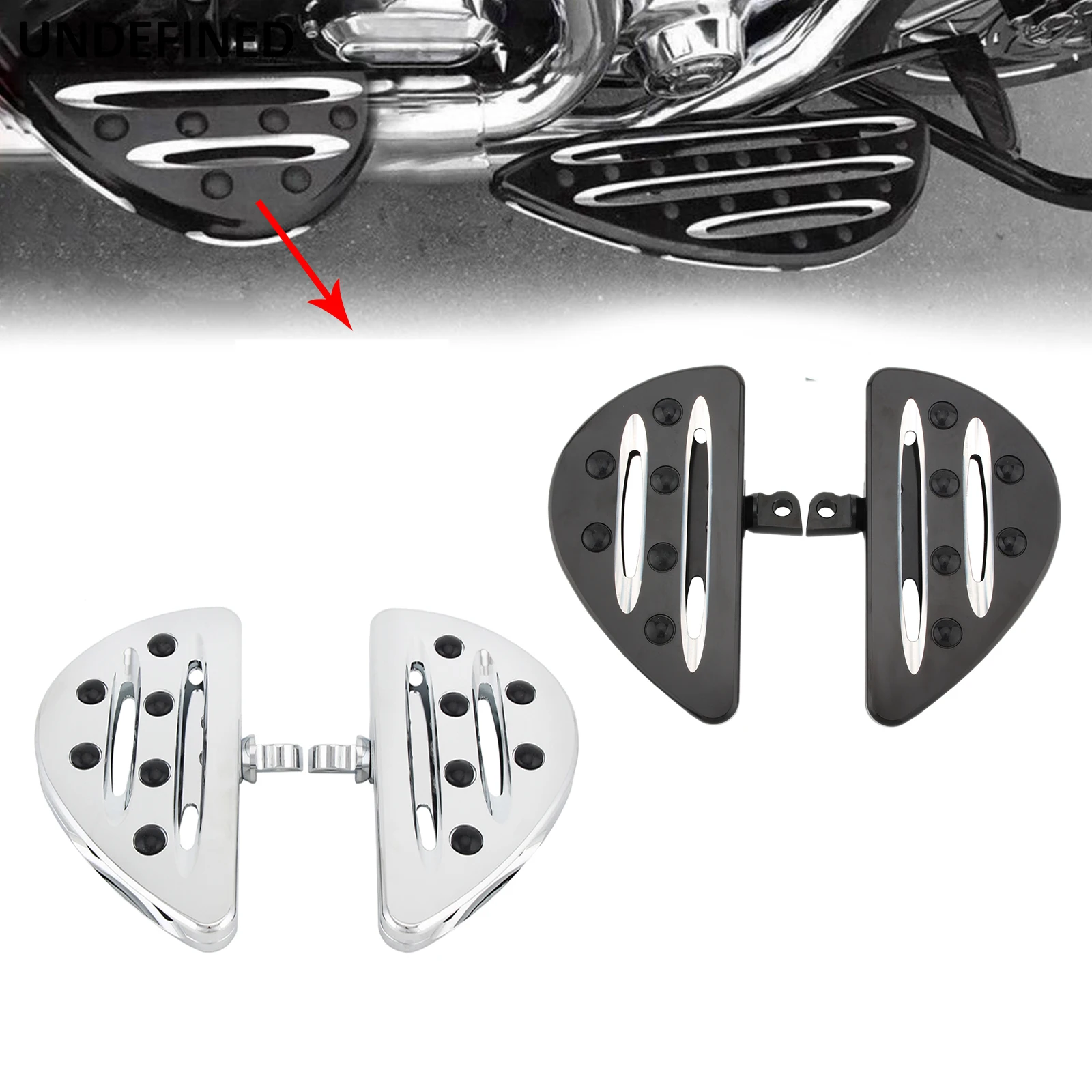 

Rear Passenger Floorboards Footrests Motor Foot Pegs Pedals For Harley Touring Tour Street Electra Glide Road King Softail Dyna