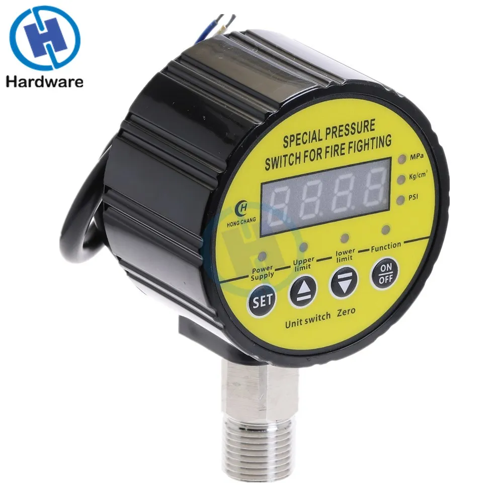 Цифровой манометр резьба 1/4 дюйма Mpa PSI DC24V AC220V|Манометры| |