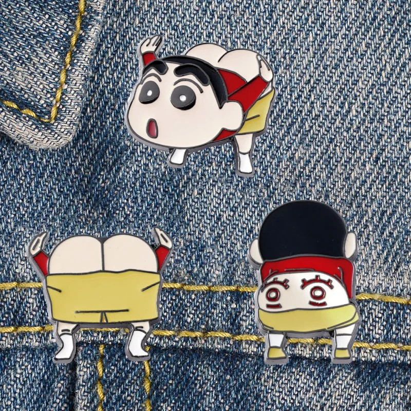 

LT1277 Funny Japanese Manga Icons Cute Enamel Pin Badges With Anime Cartoons Collar Lapel Pins Decoration Jewelry Gifts