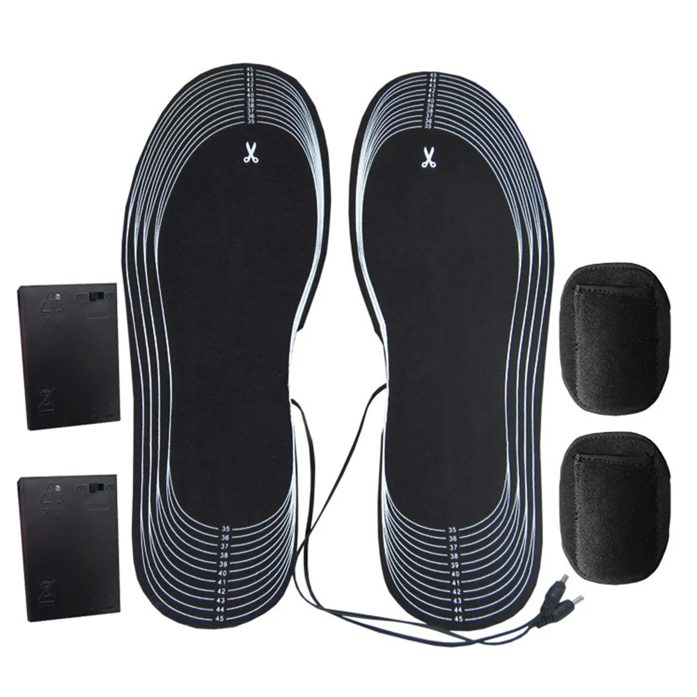 1 пара обуви стельки с электрическим подогревом для аккумулятором 4 5 в зимние