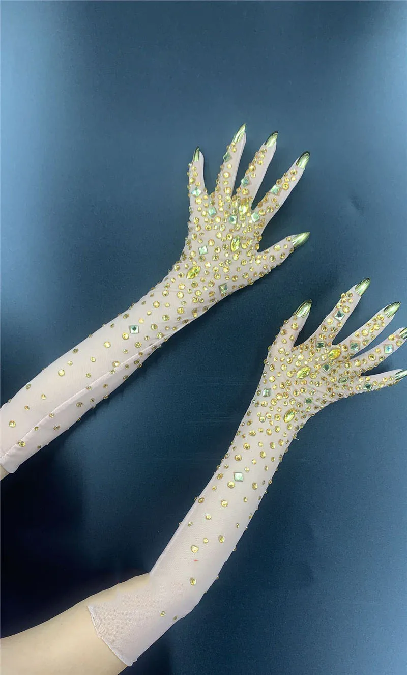 

American clothing European Clothes gloves Colorful RhinestoneTassels Women One Piece Ladies Chinese Folk Dance Woman's Dresses