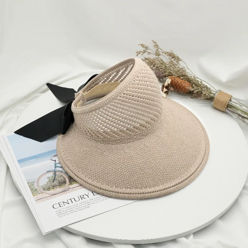 

Summer Female Sun Hats Big Brim Classic Bowknot Foldable Fashion Straw Hat Casual Outdoor Beach Cap For Women UV Protected Hat