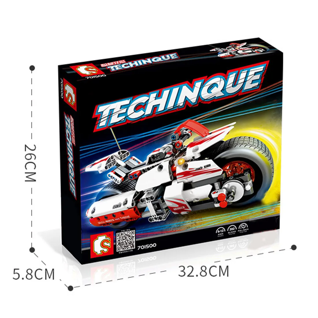 

392Pcs Pull Back Motorcycle Bricks DIY Building Block Model Creative City Block Assembling Toys Boy Gift Educational Toys Kids