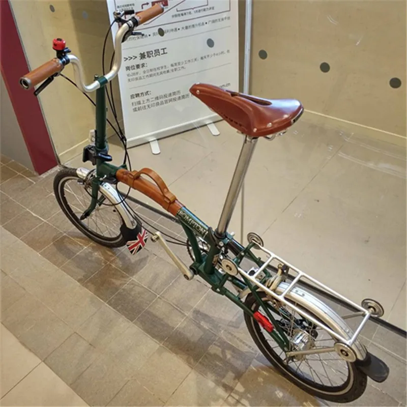 Задние велосипедные стойки Brompton, складные велосипедные грузовые стойки, легко Нажимаемые колеса, раздвижные велосипедные стойки, черный/серебристый/зеленый