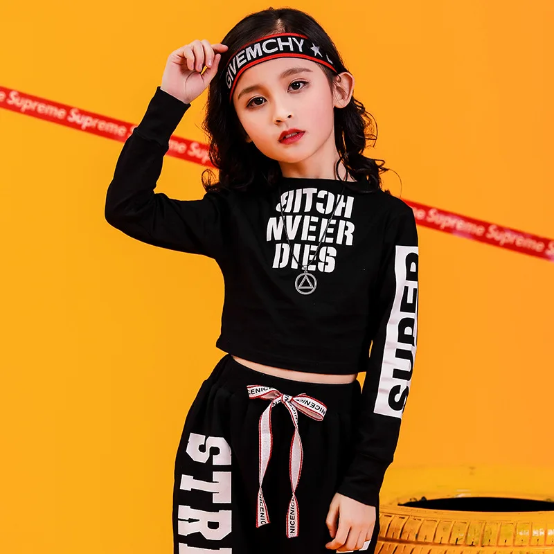 Детский костюм для танцев в стиле хип-хоп костюмы джазовых девочек одежда