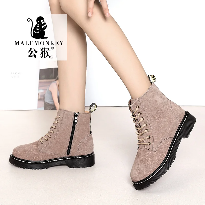 2019 Boots Women Genuine Leather Shoes For Winter Woman Casual Spring Botas Mujer Female Ankle | Обувь