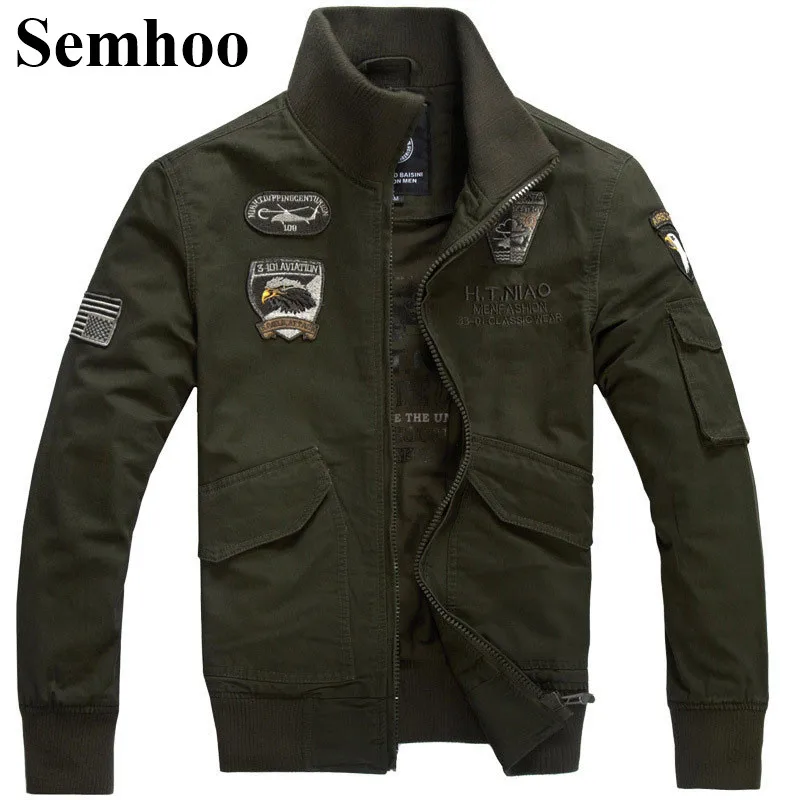 Сезон осень зима Повседневные мужские Air Force во первых куртка хлопок короткая с