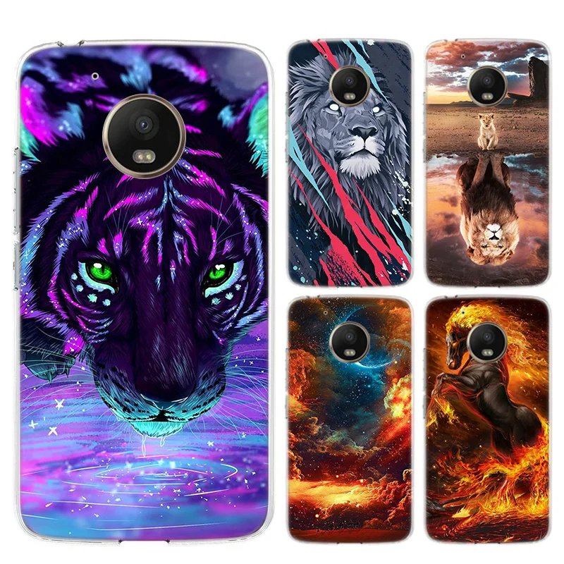 

Cool Tiger Lion Owl Luxury Silicone Phone Back Case For Motorola MOTO G8 G7 Power Lite G5 G5S G6 E4 E5 E6 Plus G4 Play Cover