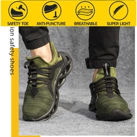 summer breathable safety shoes surface mens labor insurance shoes anti smashing and anti piercing safety protective work shoes