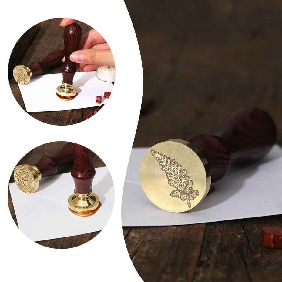 Печать металлическая восковая с деревянной ручкой печать штемпели украшения для